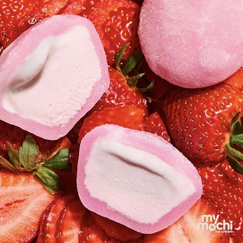 My/Mo Mochi Ice Cream, Ripe Strawberry, (Frozen), Pack of 6 thumbnail 5