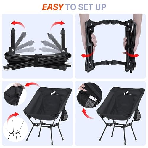 Sportneer Heated Chairs Outdoor Sports: Heated Camping Chair with USB Plug & 3 Heating Levels - Portable & Compact Heated Chair for Backpacking, Camping, Lawn, Picnic, Travel (Power Bank Not Included) thumbnail 7