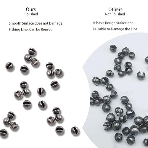 SANWEAL120PCS/200PCS Fishing Weights Sinkers - Premium Split ShotFishing Weights Sinkers - Round Removable Fishing Sinkers - 5/6 Sizes thumbnail 4