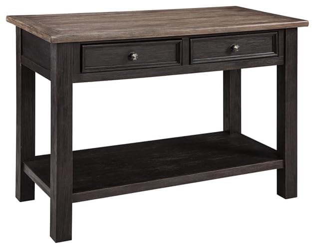Signature Design by Ashley Tyler Creek Modern Farmhouse Sofa Table, Brown & Black - Image 1
