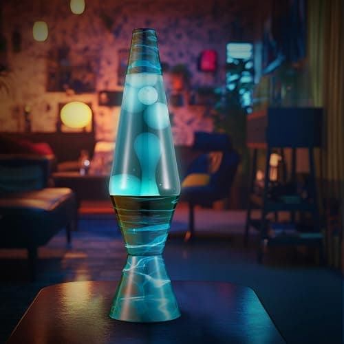 The Original Lava® Lamp - 14.5" Night Swim - Classic Liquid Motion Lamp - White Wax and Blue Liquid - Item #2095 (Amazon Exclusive) thumbnail 2