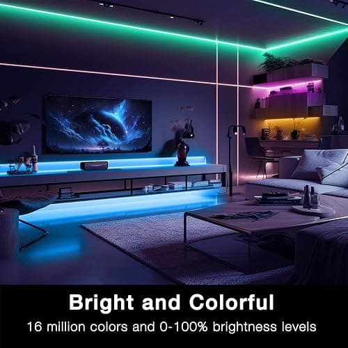 DAYBETTER Smart WiFi Led Lights 100ft, Tuya App Controlled Led Strip Lights, Work with Alexa and Google Assistant, Timer Schedule, Color Changing Led Lights for Bedroom Party Kitchen thumbnail 3