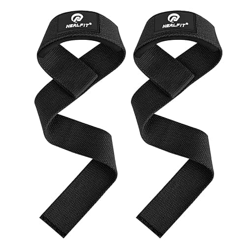 NEALFIT Lifting Straps for Weightlifting, Wrist Straps for Weightlifting, Deadlifts, Bodybuilding, Strength Training, Weight Lifting Straps for Men&Women - Image 1