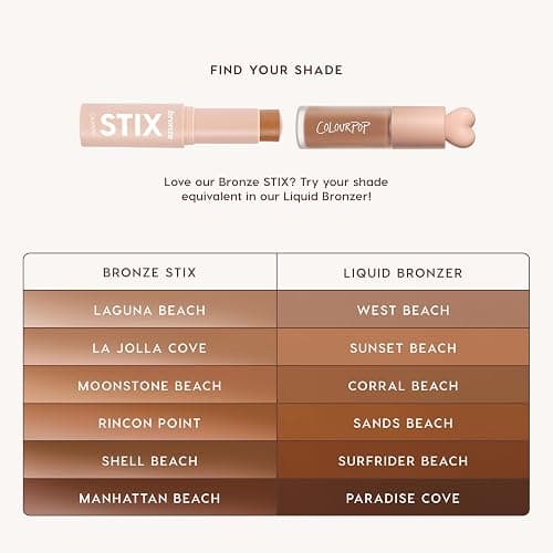 ColourPop Liquid Bronzer for Face - Buildable, Lightweight Liquid Contour + Makeup Bronzer - Blendable, Hydrating Formula with Squalane + Vitamin E - Cool Toned Neutral Tan, West Beach (0.27 oz) thumbnail 7