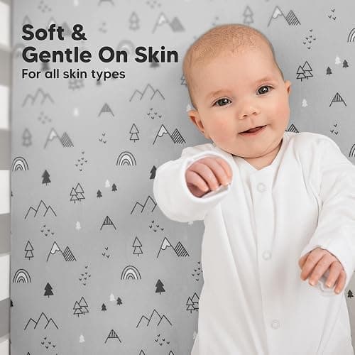 KeaBabies 2-Pack Organic Crib Sheets for Boys, Girls - Fitted Crib Mattress Sheet Neutral, Breathable Jersey Cotton Cover for Baby Bed, Toddler Mattress, Soft & Cute Prints (Woodland) thumbnail 4