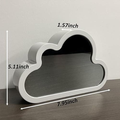 Joezhe Flower Cloud Night Lamp Artifical Tulip Night Light for Room Decor Led Mirror Lamp Sleeping Bedside Table Light Home Room Floral Ornaments Birthday Mothers Day Gift for Mom - Blue - Blue thumbnail 8
