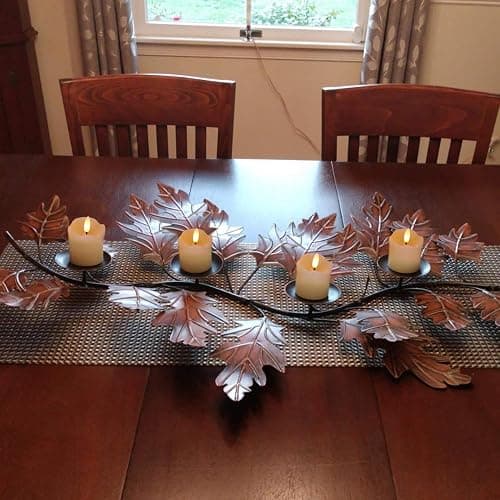 Homemory Flameless Votive Candles with Timer, 2" x 2" Real Wax, 400+Hour Realistic Black Wick Battery Operated Candles, Set of 6 for Wedding, Party and Holiday Decoration (Battery Included) thumbnail 6