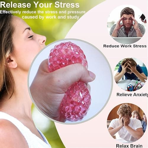 15pcs DIY Stress Ball Kit – Blank Skins with Air Pump & Expander Tool for Making Pressure Balls, Make Your Own Fidget Pressure Balls (15Transparent) thumbnail 6