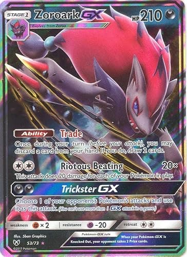 Pokemon - Zoroark-GX - 53/73 - Ultra Rare - Sun & Moon: Shining Legends - Image 1