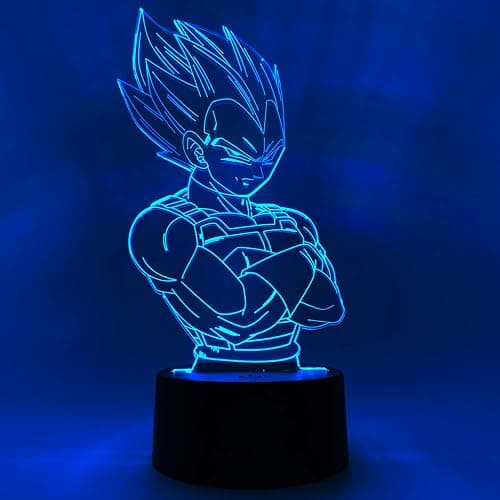 Otaku Lamps Dragon Ball Super - Vegeta Anime Night Light, 16 Color RGB LED – Gift for Otaku - Image 1