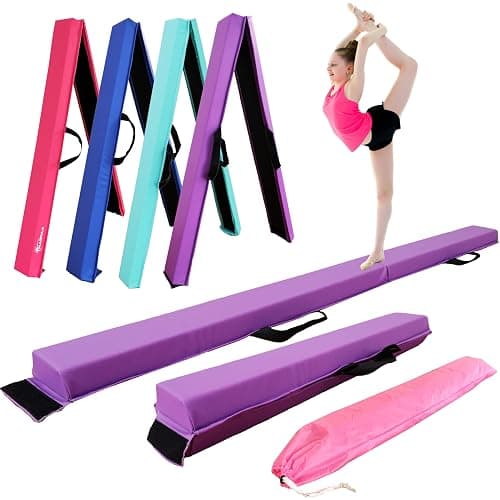 MARFULA 6 FT / 8 FT / 9 FT / 10 FT Folding Gymnastic Balance Beam for Kids with Carry Bag for Home and Club Use - Image 1