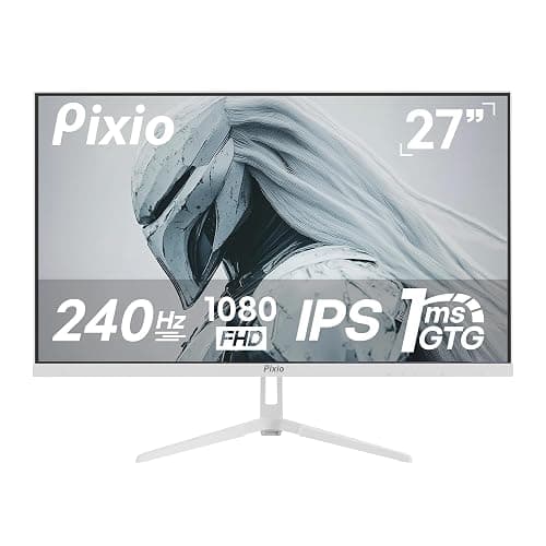 Pixio PX279 Wave White 27 inch 240Hz Refresh Rate FHD 1080p Resolution Fast IPS Panel 1ms GTG Resonse Time Gaming Monitor with Adaptive Sync - Image 1