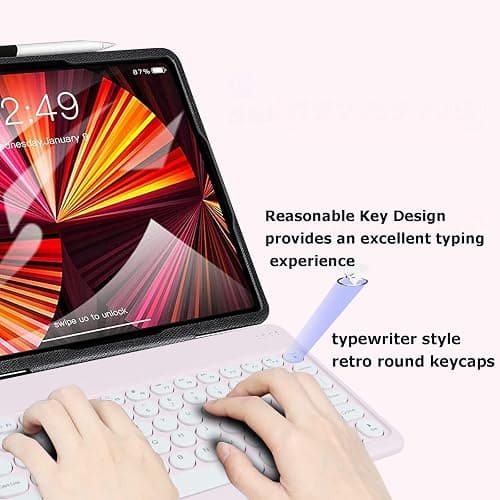 Wireless Bluetooth Keyboard and Mouse Combo Pink Portable Small Slim Typewriter Compact Ergonomic Travel Wireless Keyboard Mouse for iPhone iPad Mac MacBook Pro Air Laptop Android Phone Samsung Tablet thumbnail 6