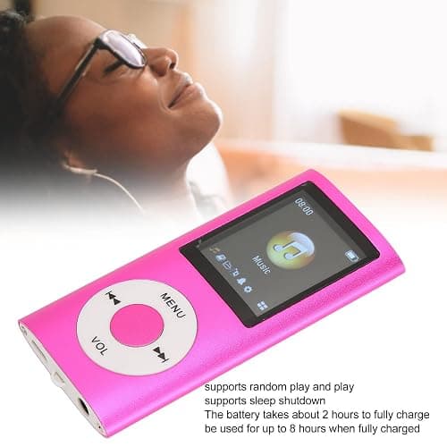 MP3 Player with Bluetooth, Music Player with Built-in HD Speaker, 1.8 Inch LCD Screen, HiFi Sound, Earphones Included, Support up to 64GB, for Students Running Walking(Pink) thumbnail 4