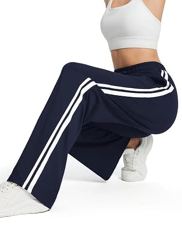 Tapata Women's 28/30/32/34 Inseam Track Pants Loose Straight Leg Jogging Sweatpants Warm-Up Sports Athletic Running thumbnail 6