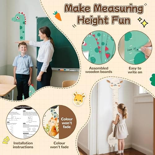 Personalized Wooden Castle Growth Chart Ruler,Custom Kids Height Measurement Ruler,Height Measurement Children,Nursery Wall Decor Baby Room thumbnail 4