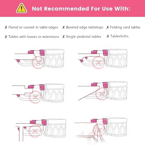 BABESIDE Baby Doll High Chair for 12–20 Inch Dolls, Foldable Table Seat | Clip-on doll chair folds flat for storage and travel; fits most 12–20 inch dolls and attaches to compatible table edges thumbnail 5