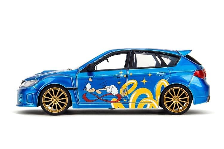 Jada Sonic The Hedgehog 1:24 2012 Subaru Impreza WRX STI Die-cast Car & Sonic Figure, Toys for Kids and Adults thumbnail 8