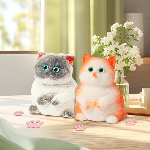 2 Pack Cat Squishy Squeeze Toys, Stress Relief Squishies for Kids Party Favors, Furry Cat Toys Squishy Funny Fidget Toys Novelty Things Suitable for Adults Kids thumbnail 2
