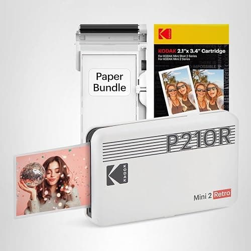 KODAK Mini 2 Retro 2x3 Portable Photo Printer, 38 Sheets, Bluetooth Smartphone Printer for iPhone & Android, Instant Color Prints, 4PASS Dye Sublimation, White thumbnail 10