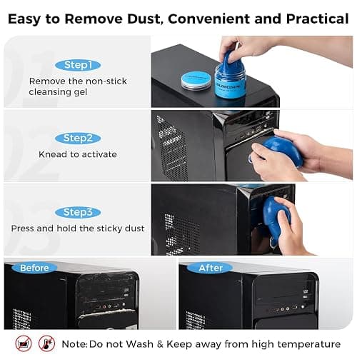 ColorCoral Universal Cleaning Gel for Office Electronic Products Keyboard Cleaner Dust Cleaning Gel for Car Interior Cleaning,Car Putty Reusable Slime goo, Magic Cleaning Putty for Vehicle Vents thumbnail 7