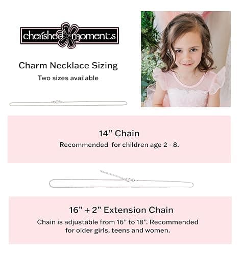 Cherished Moments Girl's 925 Sterling Silver Dance Pendant Necklace with Charms thumbnail 6
