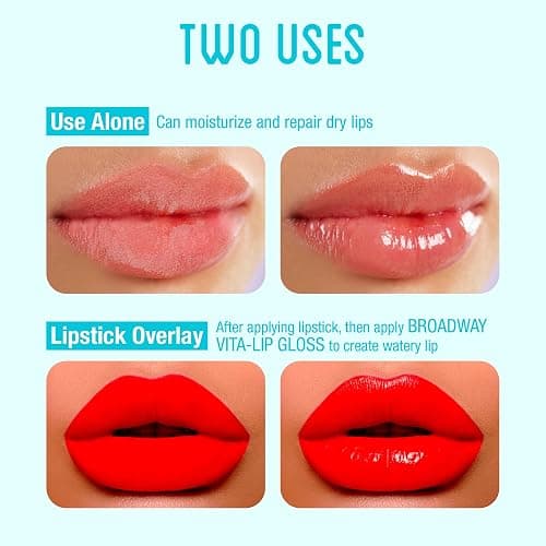 Ruby Kisses Broadway Vita-Lip Clear Lip Gloss (10 Pack), Ultra-Hydrating & Soothing Formula with Vitamins, High-Shine Non-Sticky Finish Lip Balm with Mint, Rosehip, Coconut, Mango, Argan, Honey, Shea thumbnail 7