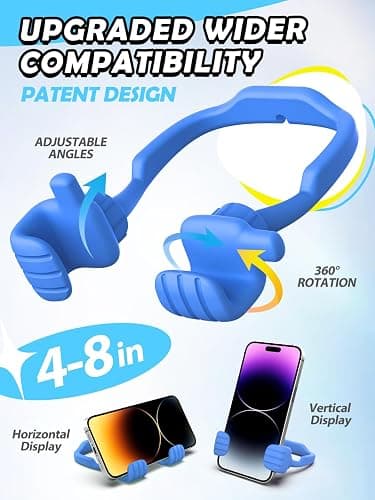 Stocking Stuffers for Teens Boys Men: Cell Phone Stand Flexible Thumbs Up Lazy Cellphone Holder for Desk Hand Funny Christmas Ideas Gifts for Women Adults Husband Him Kids Dad Cool Stuff Gadgets thumbnail 3