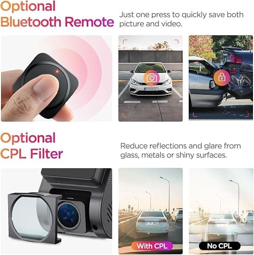 VIOFO Dash Cam A119 Mini 2, STARVIS 2 Sensor, 2K 60fps/HDR 30fps Voice Control Car Dash Camera with 5GHz Wi-Fi GPS, Night Vision 2.0, 24H Parking Mode, Supercapacitor, Support 512GB Max thumbnail 9