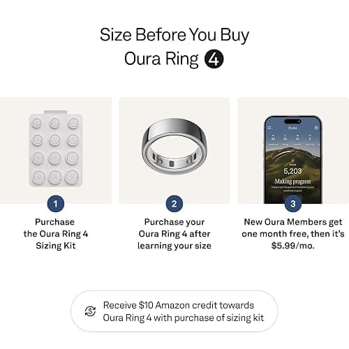 Oura Ring 4 - Silver - Size 9 - Size Before You Buy thumbnail 3