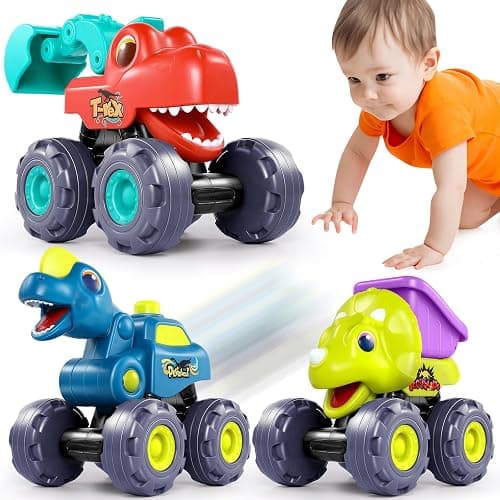 OCATO Dinosaur Monster Trucks for Toddlers 2-4 Years Kids Toy Boys 3-5, Dinosaur Toys for Kids 2 3 4 5 Year Old Boy Girl Birthday Gift Xmas Stocking Stuffers Baby Toddler Boy Toys Gifts Age 2 3 4 - Image 1