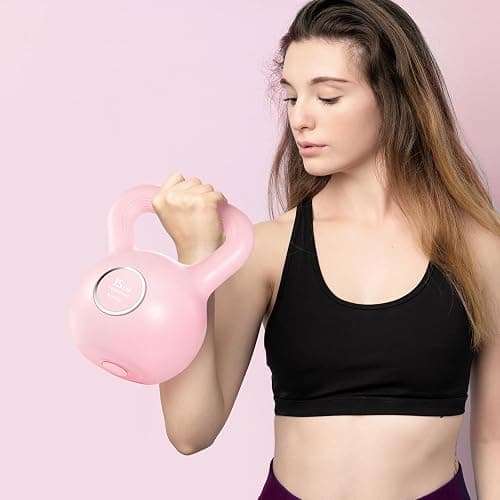 KHTO Kettlebells Fitness Exercise-Pink Strength Training Kettlebell Sets,Dumbbell Weights for Home Gym Equipment thumbnail 8