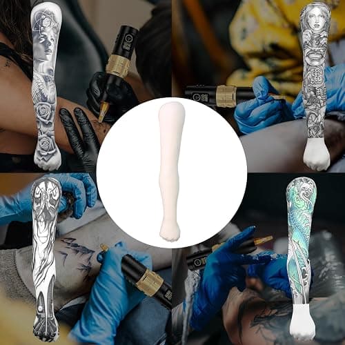 TAIDU Tattoo Soft Silicone Practice Arm,High Simulation Tattoo Practice Tattoo Arm Skin,Easy to Color Waterproof,1:1 Reduction Durable Practice Training Arm,White thumbnail 5