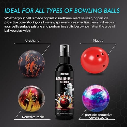 Bowling Ball Cleaner Spray - 1 Pack Bowling Cleaner Set with Cleaning Towel, Portable Bowling Accessories Kit - Removes Oil, Stains & Scuffs - Enhances Grip, Restores Tack & Prolongs Lifespan of Ball thumbnail 4