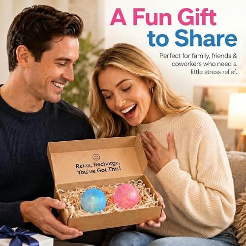Gexalno 2PCS Glitter Sugar Stress Ball for Adults Stress Relief and Hand Exercise, 2.36 inch Squishy Squeeze Ball Fidget with TPR for Office, Classrooms, Travel, Parties thumbnail 7