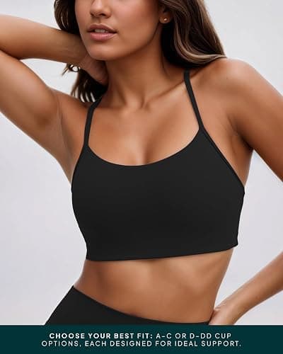 PAVOI ACTIVE Yoga Racerback Bras for Women - Buttery Soft Low Support Scoop Neck Y-Back Thin Strap Sports Bra - FlexFlow thumbnail 5