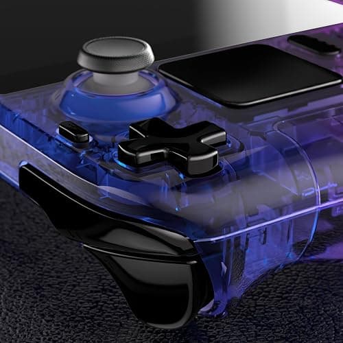 eXtremeRate Gradient Translucent Bluebell Faceplate Back Plate Shell for Steam Deck LCD, Handheld Console Replacement Housing Case, Custom Full Set Shell with Buttons for Steam Deck - Console Without thumbnail 8