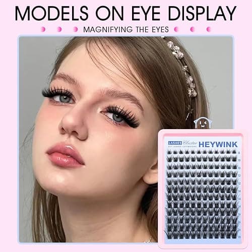 Lash Clusters Kit Wispy Lash Clusters Kit Cluster Eyelash Extensions 8-18mm Lash Extension Kit Eyelash Cluster Eyelash Extensions Clusters with Soft Thin Band Waterproof DIY Individual Lashes thumbnail 4