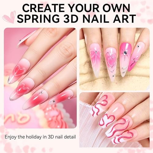 Makartt 3D Gel Nail Art, Sculpting Gel Glue for Drawing, Molding, Sculpture, Gems and Decoration, No Wipe Clear Gel Polish for DIY Nail Designs, 15g thumbnail 2