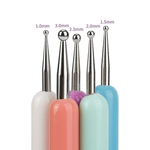 5 Pcs Pattern Tracing Stylus, Ball Embossing Stylus for Transfer Paper, Tracing Tools for Drawing, Embossing Tools for Paper, Art Dotting Tools for Nail Art, Ball Tip Clay Tools Sculpting Stylus thumbnail 4