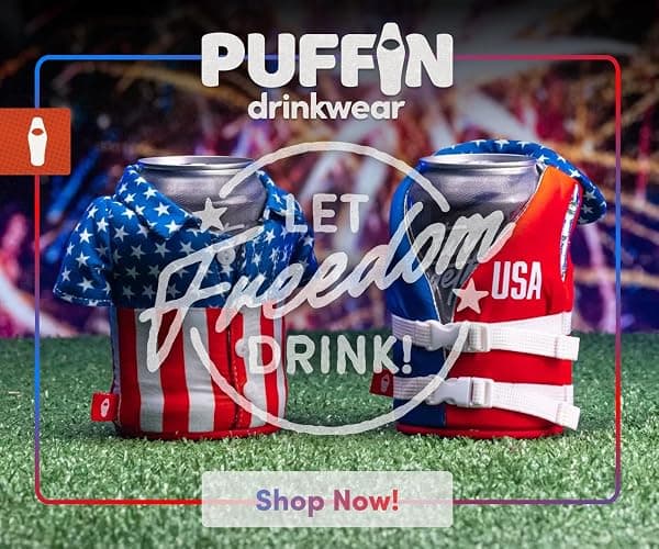 Puffin - The Liberty Life Vest - Insulated 12 oz Can Cooler I Beer Bottle & Soda Can Insulator, Keep Drinks and Beverages Cold thumbnail 9