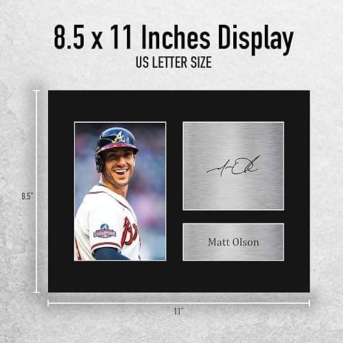 HWC Trading Matt Olson Atlanta Braves Gifts Printed Signed Autograph Picture for Baseball Memorabilia Fans - US Letter thumbnail 2