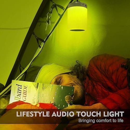 Elecstars Touch Bedside Lamp - with Bluetooth Speaker, Dimmable Color Night Light, Outdoor Table Lamp with Smart Touch Control, Best Gift for Men Women Teens Kids Children Sleeping Aid thumbnail 3