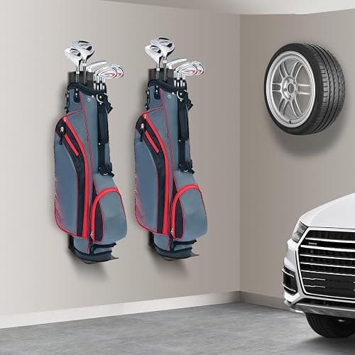 Krotour Wall Mount Golf Bag Storage Stand Organizer Rack for Garage, Air Spring Sliding System Single Golf Bag Holder for Wall, Golf Storage Organizer for Golfing Clubs, Home, Basement thumbnail 7
