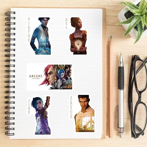 50Pcs Cartoon Arcane：League of Legends Stickers for Water Bottle Cup Laptop Guitar Car Motorcycle Bike Skateboard Luggage Box Vinyl Waterproof Graffiti Patches JHSL thumbnail 7