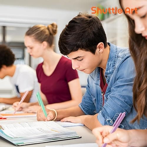 Shuttle Art Colored Retractable Gel Pens, 8 Pastel Ink Colors, Cute Pens 0.5mm Fine Point Quick Drying for Writing Drawing Journaling Note Taking School Office Home thumbnail 7