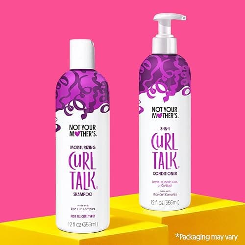 Not Your Mother's Curl Talk Shampoo and Conditioner (2-Pack) - 12 fl oz Each - Cleanse, Hydrate, Moisturize, & Enhance Curls - Long-Lasting Frizz Control for All Curly Hair Types thumbnail 2