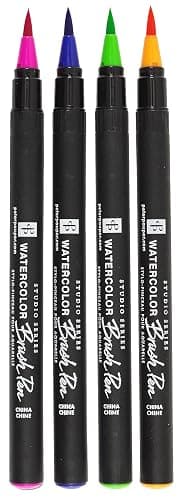 Studio Series Watercolor Brush Marker Pens (Set of 24 pens, plus bonus water brush), Great for Hand Lettering, Calligraphy, Manga, Comics, Adult Coloring Books, Journals, and all DIY Drawing Art thumbnail 4