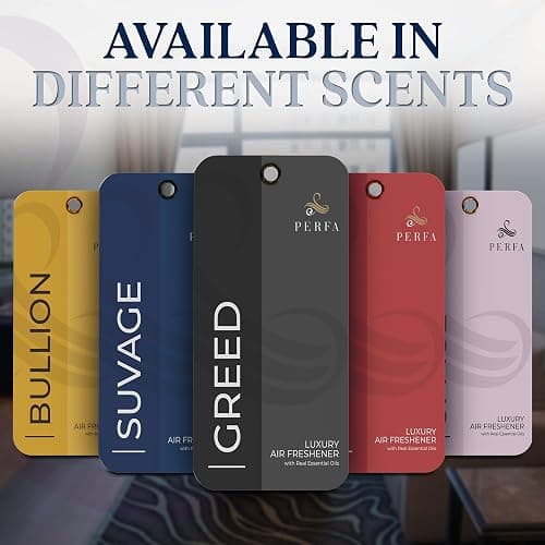 Card Car Air Freshener for Men - Solvère Inspired Perfume Scent by Perfa | Luxury Fragrance - Neutralizes Lingering Smells - Air Freshener with Odor Eliminating Technology - Perfect for Any Vehicle thumbnail 7