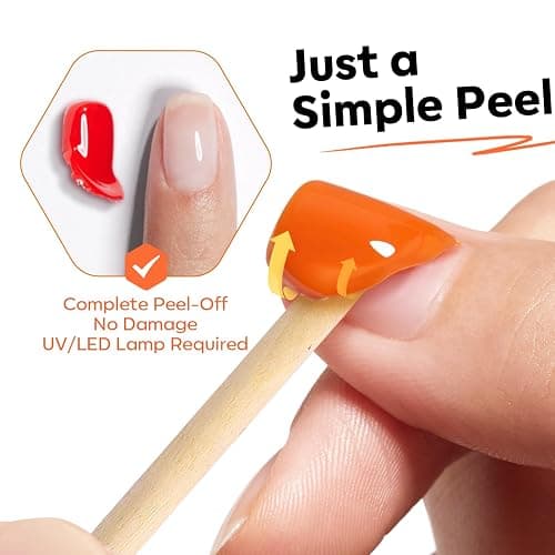 modelones U V Peel off Gel Base Coat, Quick Dry Peelable Base Coat for Gel Nail Polish Beginner Friendly Gentle Protection for Thin & Weak Nails,10ml thumbnail 4